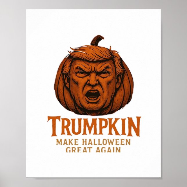 Poster Trumpkin. Faça o Excelente de Halloween novamente (Frente)