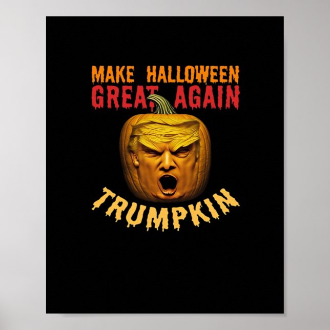 Poster Trumpkin Faz Excelente De Halloween De Novo - Dona (Frente)