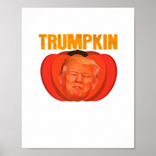 Poster Trumpkin Halloween Jack O Lanterna Gráfico Engraça (Frente)