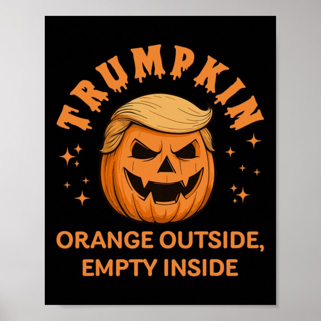 Poster Trumpkin Laranja Fora do Dentro Engraçado Engraçad (Frente)