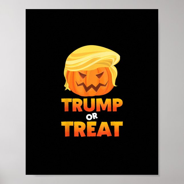 Poster Trumpkin Ou Tratar O Figurino De Halloween De Trum (Frente)