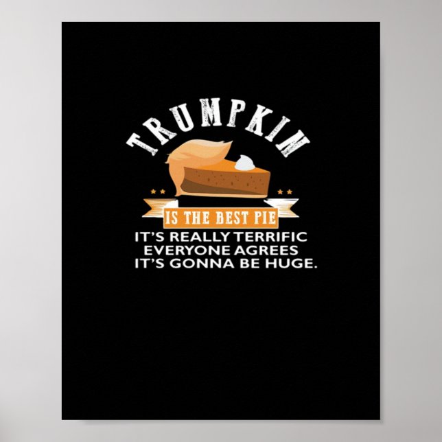 Poster Trumpkin Pie Faz Excelente De Ação De Graças Novam (Frente)