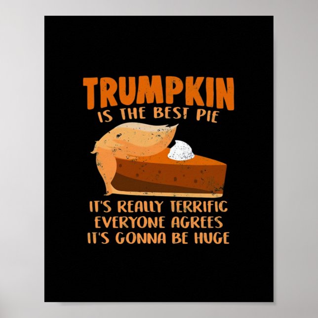 Poster Trumpkin Pie Funny Design - Festa de Ação de Graça (Frente)