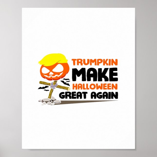 Poster Trumpkin Pumpkin Halloween Clássico (Frente)