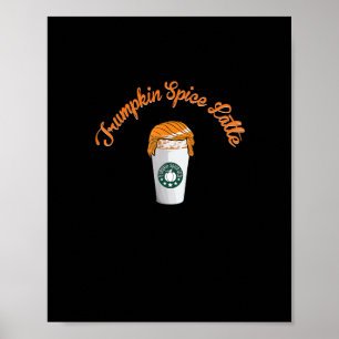 Poster Trumpkin Pumpkin Spice Latino Café Feriado