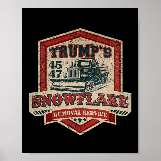 Poster Trump's Snowflake Rmoval Service Funny Trump Chris (Frente)