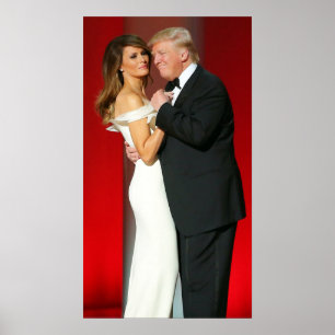 Poster Trunfo de Donald & de Melania & a bola da
