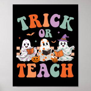 Poster Truque De Halloween De Grooven Ou Ensino De Fantas
