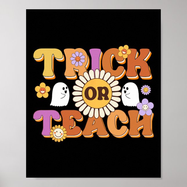 Poster Truque De Retrô Ou Ensino Professor Fantasma Hallo (Frente)