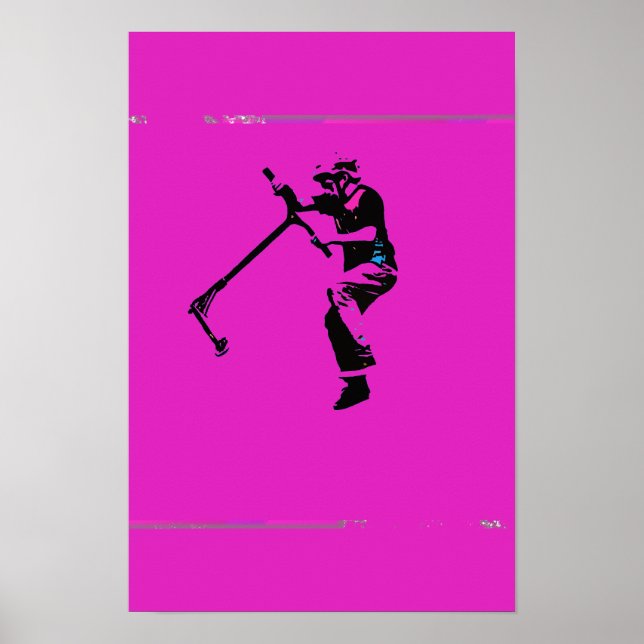 Poster Truque de Roda de Cauda de Patinete - Piloto de Pa (Frente)