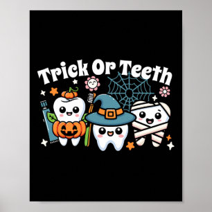 Poster Truque Engraçado Ou Dentes Halloween Habilita Dent