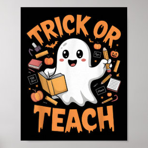 Poster Truque Ou Ensino Festa De Teatro De Halloween Gho