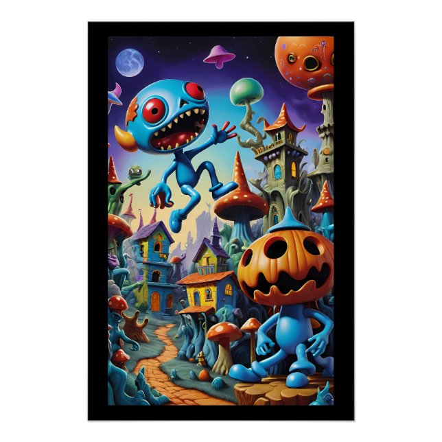 Pôster Truque ou Shroom - Ken Gage Fantasy Art (Frente)