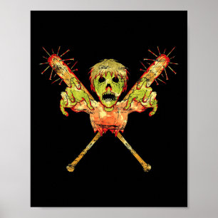 Poster Truque Ou Tratar Zombie Que Presente Assustador Ha