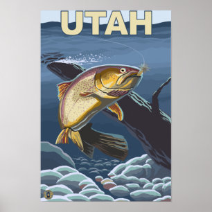 Pôster Truta de Cutthroat FishingUtah