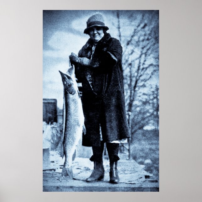 Poster Truta De Pesca De Flapper De Grande Porte De Peixe (Frente)