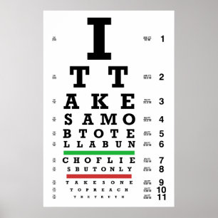 Poster Truth Eye Chart