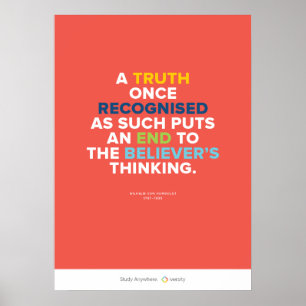 Pôster Truth Puts an End to a Believer's Thinking