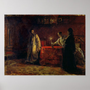 Pôster Tsar Boris Godunov e Tsarina Martha, 1874
