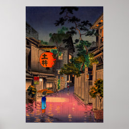 Poster Tsuchiya Koitsu - Evening at Ushigome