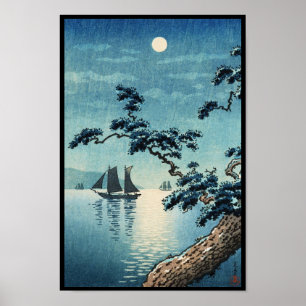 Pôster Tsuchiya Koitsu Maiko Sea Shore hanga