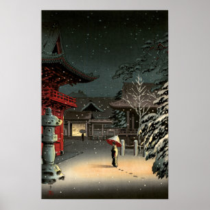 Poster Tsuchiya Koitsu - Neve no Santuário Nezu