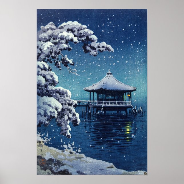 Poster Tsuchiya Koitsu - Neve no Ukimido em Katada (Frente)