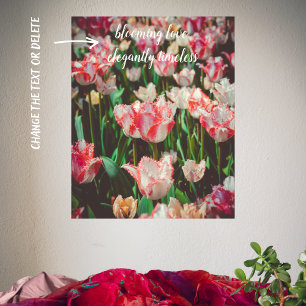 Poster Ttulipas cor-de-rosa com estilo de vindima