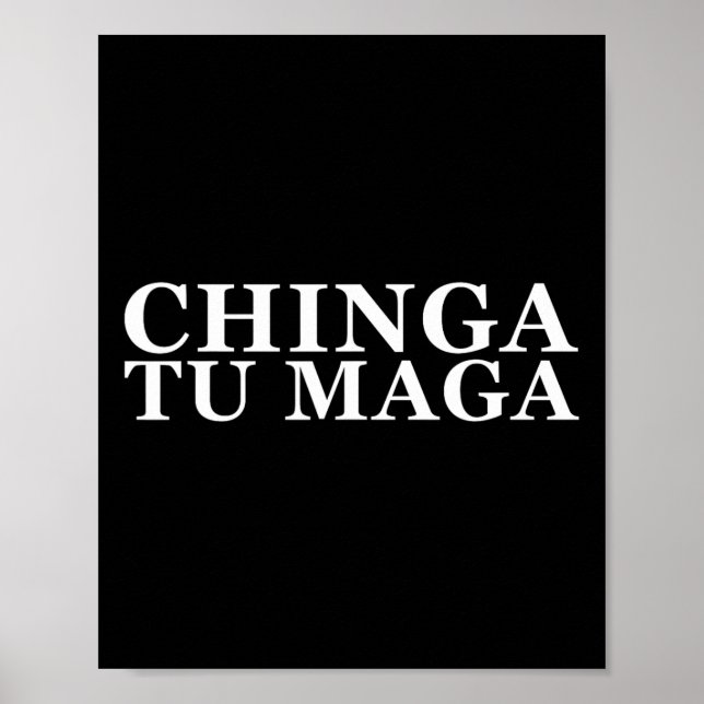 Poster Tu Maga Anti Trump Espanhol Mexicano Palavra Latim (Frente)