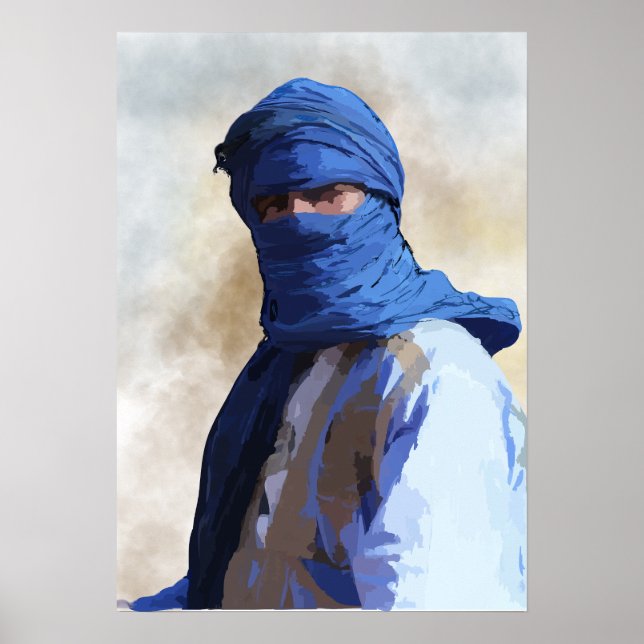 Poster Tuareg em azul (Frente)