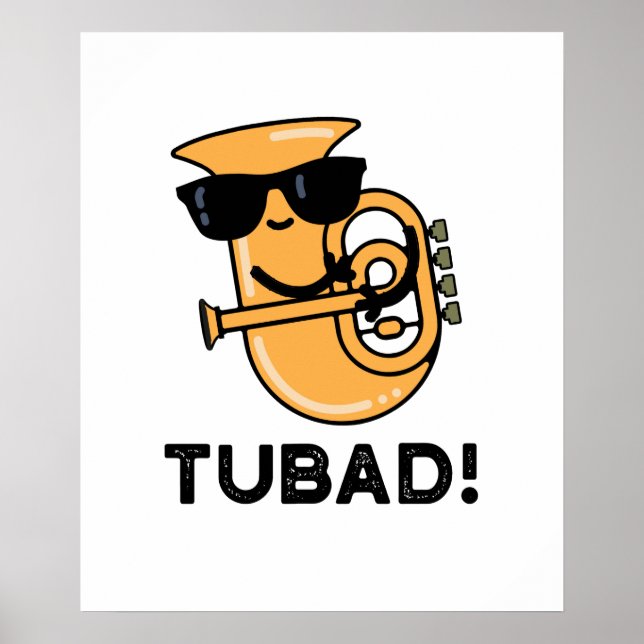 Poster Tubad Funny Music Tuba Pun (Frente)