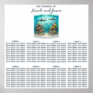 Poster Tubarao & Peixe Assento de Cadeira Aquarela Aquati