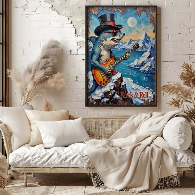 Poster Tubarão-Rochedo, presença de Palco gelado (Criador carregado)