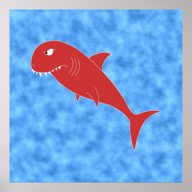 Poster Tubarão Vermelho. (Frente)