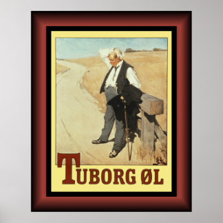 Poster Tuborg ~ O Homem Sentido ~ Erik Henningsen ~ Pos