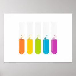 Poster Tubos de Teste de Ciência da Química
