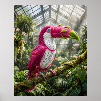 Poster Tucano de Fruta do Dragão Vibrante 