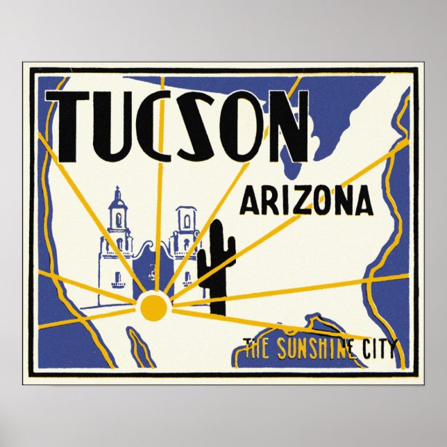Poster Tucson, Arizona (Frente)