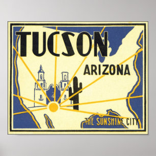 Poster Tucson, Arizona Da Cidade Do Sol
