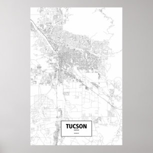 Pôster Tucson, arizona (preto no branco)