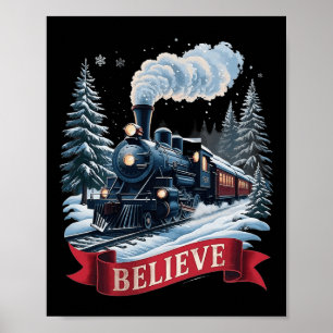 Poster Tudo a bordo do Polar Express Natal Norte Xmas