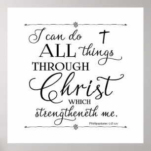 Pôster Tudo através do Cristo - Philippians 4:13