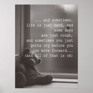 Poster Tudo bem não ser uma citação de encorajamento de P