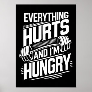 Poster Tudo dói e estou com fome.