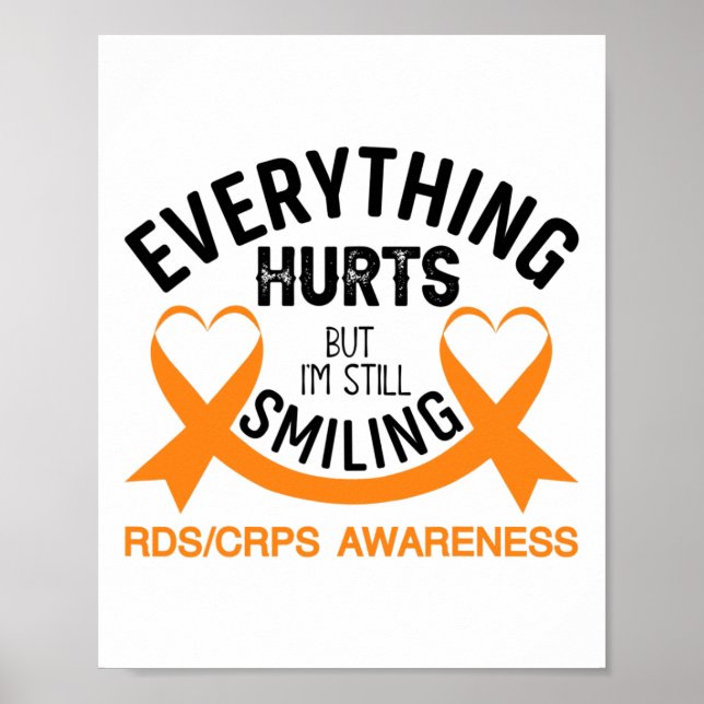 Poster Tudo dói eu ainda estou sorrindo - Rsd Crps Awar (Frente)