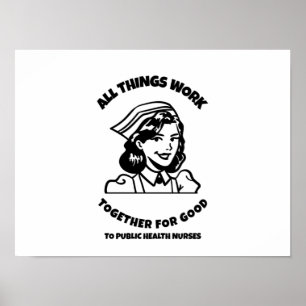 Poster Tudo funciona em conjunto para o bem da saúde pú