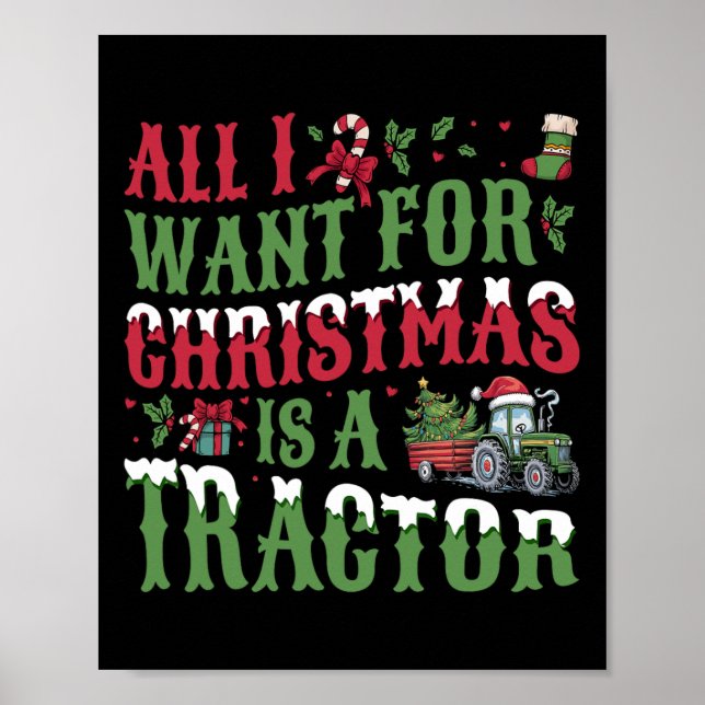 Poster Tudo O Que Eu Quero É Um Trator. (Frente)