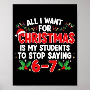 Poster Tudo o que eu Quero no Natal é que meus Alunos Par