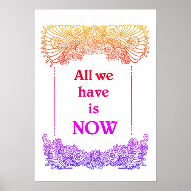 Poster Tudo o que temos agora é - Citação Positiva (Frente)