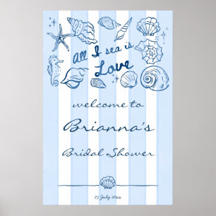 Poster Tudo o que vejo é amor conchas de casamentos bem-v